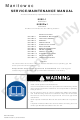 Manitowoc 8000Ref Service And Maintenance Manual