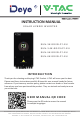 V-TAC Deye SUN-3K-SG03LP1-EU Instruction Manual