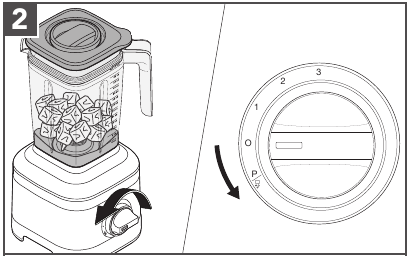 PULSE/ICE CRUSH FUNCTION USAGE - Step 2