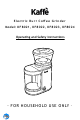 Kaffe KF8021 Operating And Safety Instructions