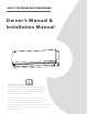 Diamond Air DF18M2Z2 Owner's Manual & Installation Manual