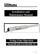 Chamberlain LiftMaster PROFESSIONAL HL410-21 Installation And Maintenance Manual