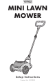 VonHaus MINI LAWN MOWER Setup Instructions