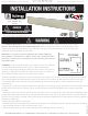 King Electrical alCove KCV Series Installation Instructions