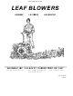 MACKISSIC LB1100EZ Owner's Manual