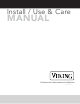 Viking FIUI5152D Use & Care Installation Instructions
