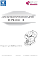 Nidek Medical TONOREF III Frequently Asked Questions Manual