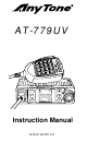 AnyTone AT-779UV Instruction Manual