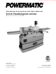 Powermatic PJ-882 Operating Instructions And Parts Manual