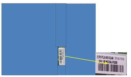 Locate the part number location on the board