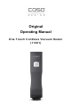 CASO DESIGN One Touch Original Operating Manual