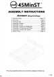 45MinST King Assembly Instructions Manual