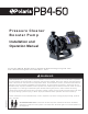 Polaris PB4-60 Installation And Operation Manual