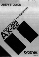 Brother AX-22 User Manual