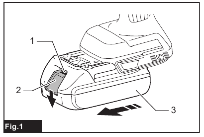 Installing or removing battery cartridge