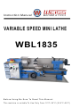 WEISS WBL1835 Instruction Manual