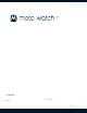 Motorola moto watch 200 Manual