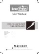 Snap Fresh YOR-YFT01-20V User Manual