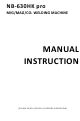 Huayuan Electric NB-630HK pro Manual Instruction