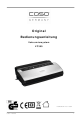 Caso Germany VC350 Instruction Manual