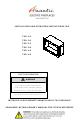 Ambiance Fireplaces TRD-26 Assembly, Installation And Operation Instructions