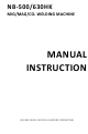 Huayuan Electric NB-500HK Manual Instruction