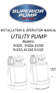 superior pump 91255 Installation & Operation Manual