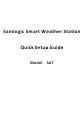 Sainlogic SA7 Quick Setup Manual