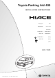 Toyota HIACE Parking Aid 400 Installation Instructions Manual