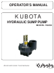 Kubota V6290 Operator's Manual