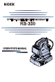 Nidek Medical RS-330 Operator's Manual