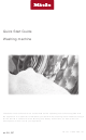 Miele Washing machine Quick Start Manual
