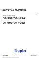 Duplo DF-999 Service Manual