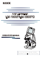 Nidek Medical LM-1800P Operator's Manual
