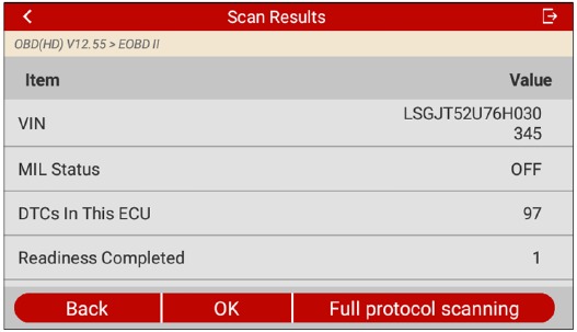 System Diagnostics - EOBD II test