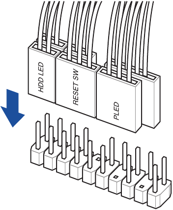 Install the system panel connector