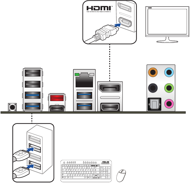 Connect input/output devices