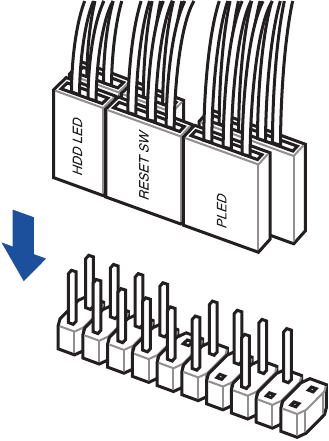 Install the system panel connector