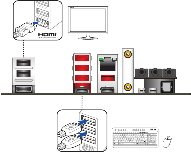 Connect input/output devices