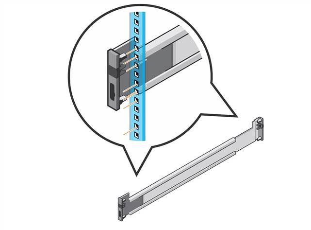 Install the Storage System in a Rack - Step 1