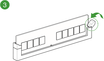 Installing a DIMM - Step 2