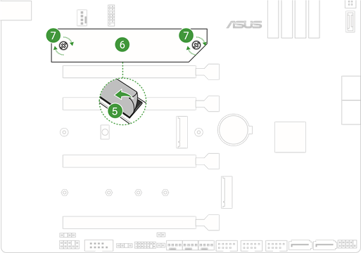 Installing an M.2 module to the M.2_1 / M.2_2 slot - Step 4