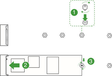 Installing an M.2 module to the M.2_3 slot