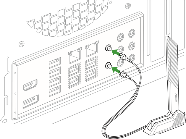 Installing the ASUS WiFi Q-Antenna