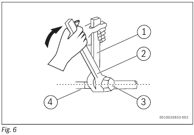 Pipework connection - Step 2
