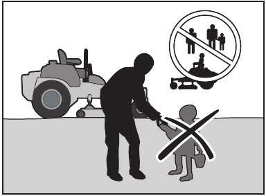 SAFETY - Keep children out of the mowing area