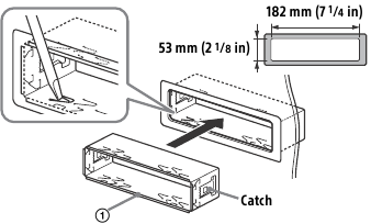 Installation - Mounting the unit in the dashboard