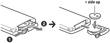 Replacing the lithium battery of the remote commander