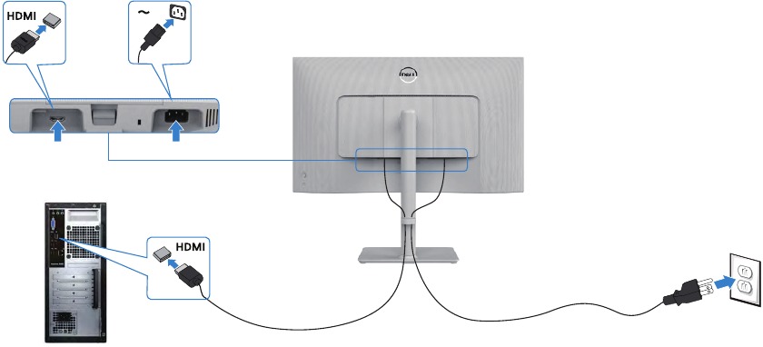 Connecting the HDMI cable