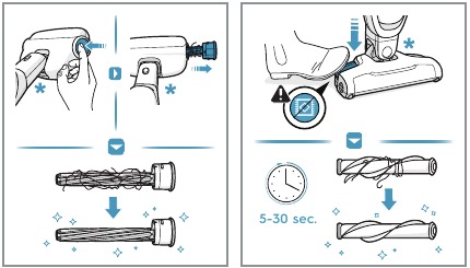 Using the brush roll clean function